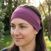 Stirnband zwetschke, Merinowolle & Seide (bio/GOTS)