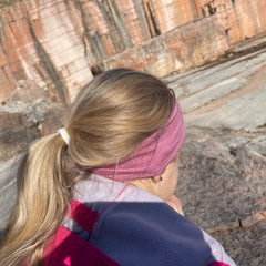 Stirnband rosé, Merinowolle & Seide (bio/GOTS)