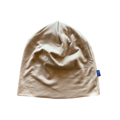 Haube Damen/Herren sand, Merinowolle & Seide (bio/GOTS)