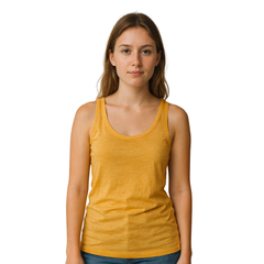 Damen Tank Top sonnengelb, Merinowolle & Seide (bio/GOTS)