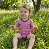 Body rosé kurzarm, Merinowolle & Seide (bio/GOTS)