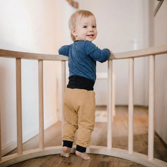 Hose sand, Merinowolle & Seide (bio/GOTS)