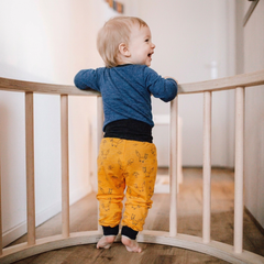 Pants sunny yellow fox, merino wool & silk (organic/GOTS)