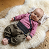 Wickelbody rose, Merinowolle & Seide (bio/GOTS)