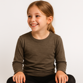 Shirt muskat braun, Merinowolle & Seide (bio/GOTS)