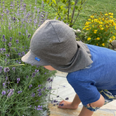 Sommerkappe muskat braun, Merinowolle & Seide (bio/GOTS)