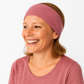 Stirnband rosé, Merinowolle & Seide (bio/GOTS)