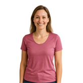 Damen T-Shirt rosé, Merinowolle & Seide (bio/GOTS)