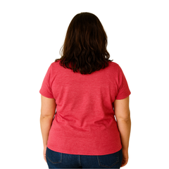 Women's T-shirt raspberry, merino wool & silk (organic/GOTS)