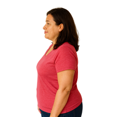 Women's T-shirt raspberry, merino wool & silk (organic/GOTS)