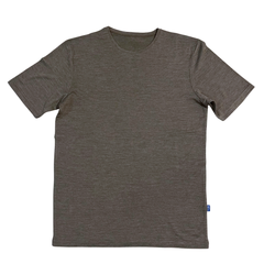 T-Shirt Herren muskat braun Merinowolle & Seide