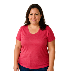 Women's T-shirt raspberry, merino wool & silk (organic/GOTS)