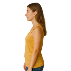 Damen Tank Top sonnengelb, Merinowolle & Seide (bio/GOTS)