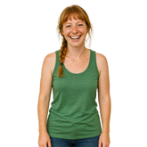 Damen Tank Top waldgrün, Merinowolle & Seide (bio/GOTS)