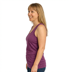 Damen Tank Top zwetschke, Merinowolle & Seide (bio/GOTS)