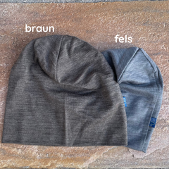 Loop muskat braun Kinder, Merinowolle & Seide (bio/GOTS)