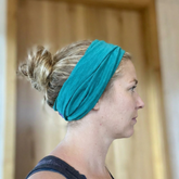 Tube loop emerald, merino wool & silk (organic/GOTS)