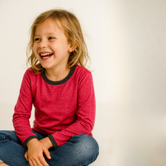 Shirt raspberry dragonfly, merino wool & silk (organic/GOTS)