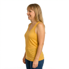 Damen Tank Top sonnengelb, Merinowolle & Seide (bio/GOTS)