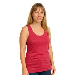 Women's tank top raspberry, merino wool & silk (organic/GOTS)