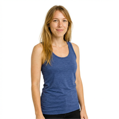 Women's tank top royal blue NEW, merino wool & silk (organic/GOTS)