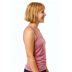 Damen Tank Top rosé, Merinowolle & Seide (bio/GOTS)