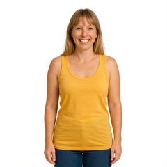 Damen Tank Top sonnengelb, Merinowolle & Seide (bio/GOTS)