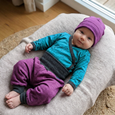 Wickelbody smaragd Fuchs, Merinowolle & Seide (bio/GOTS)