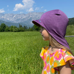 Summer cap blackberry, merino wool & Tencel