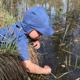 Sommerkappe royal blau, Merinowolle & Seide (bio/GOTS) - Glückskind - Sommerkappe - S (bis 41cm KU)