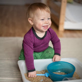 Body zwetschke uni, Merinowolle & Seide (bio/GOTS) - Glückskind - Body - 74-80