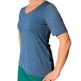 Damen T-Shirt bergsee, Merinowolle & Tencel (bio/Bluesign) - Glückskind - T-Shirt - S