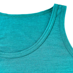 Damen Tank Top smaragd, Merinowolle & Seide (bio/GOTS) - Glückskind - Tank-Top - S