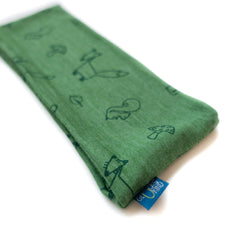 Kinder-Stirnband waldgrün, Merinowolle & Seide (bio/GOTS) - Glückskind - Stirnband - uni (ca. 2-10 Jahre)
