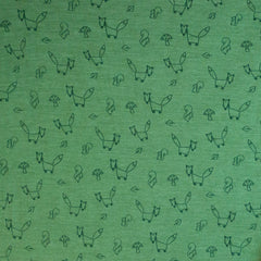 Meterware waldgrün Fuchs, 70% Merinowolle & 30% Seide (bio/GOTS) - Glückskind - Meterware - 50 cm