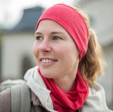 Stirnband himbeere, Merinowolle & Seide (bio/GOTS) - Glückskind - Stirnband - S