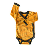 Wickelbody sonnengelb Fuchs, Merinowolle & Seide (bio/GOTS) - Glückskind - Wickelbody - 50-56