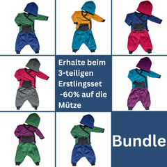 Wickelbody sonnengelb Fuchs, Merinowolle & Seide (bio/GOTS) - Glückskind - Wickelbody - 50-56