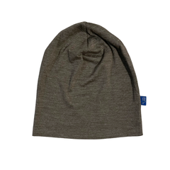 Haube Damen/Herren muskat braun, Merinowolle & Seide (bio/GOTS)