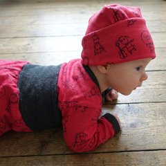 Hat raspberry kid, merino wool &amp; silk (organic/GOTS)