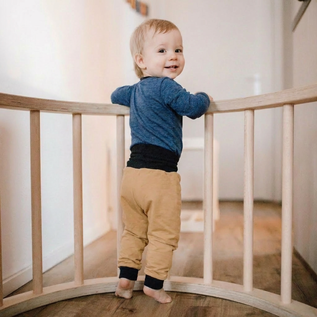 Hose sand, Merinowolle & Seide (bio/GOTS)