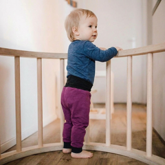 Pants plum, merino wool &amp; silk (organic/GOTS)