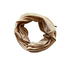 Schlauch-Loop sand, Merinowolle & Seide (bio/GOTS)