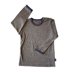 Shirt muskat braun, Merinowolle & Seide (bio/GOTS)