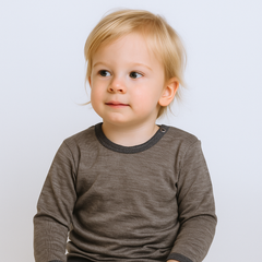 Shirt muskat braun, Merinowolle & Seide (bio/GOTS)