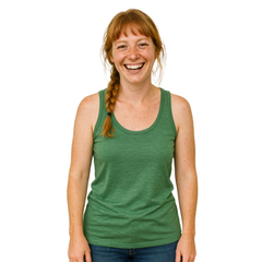 Damen Tank Top waldgrün, Merinowolle & Seide (bio/GOTS)