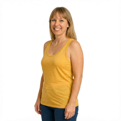 Damen Tank Top sonnengelb, Merinowolle & Seide (bio/GOTS)