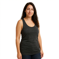 Women's tank top anthracite, merino wool &amp; Tencel (organic/Bluesign)