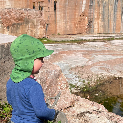 Summer cap | Merino wool & silk (organic / GOTS) - forest green