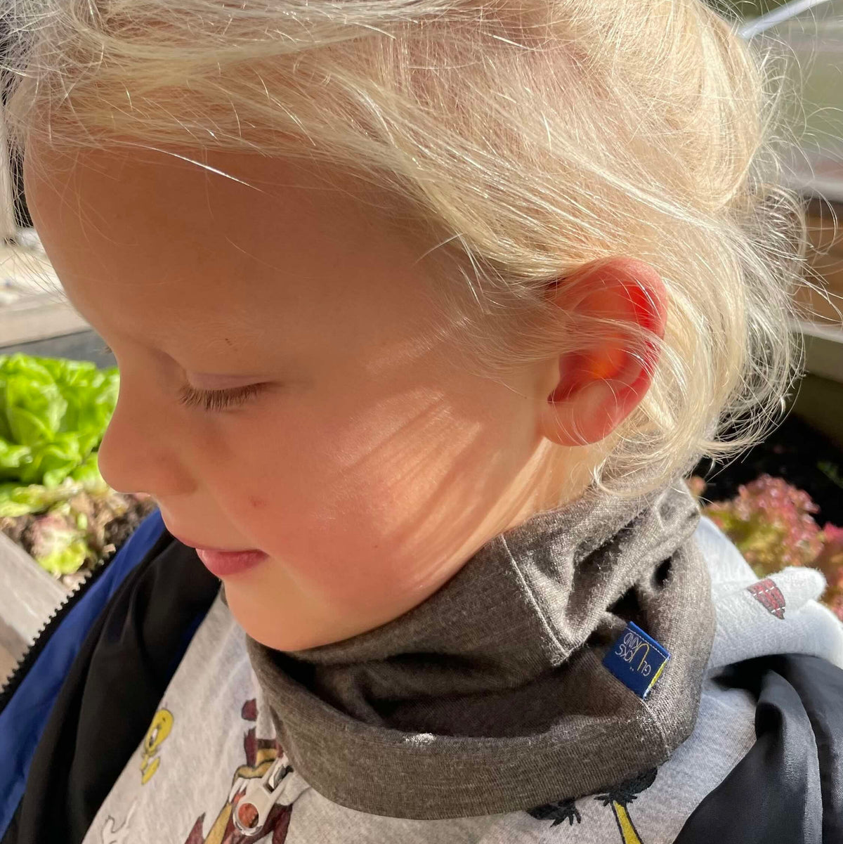 Loop braun Kinder, Merinowolle & Seide (bio/GOTS)